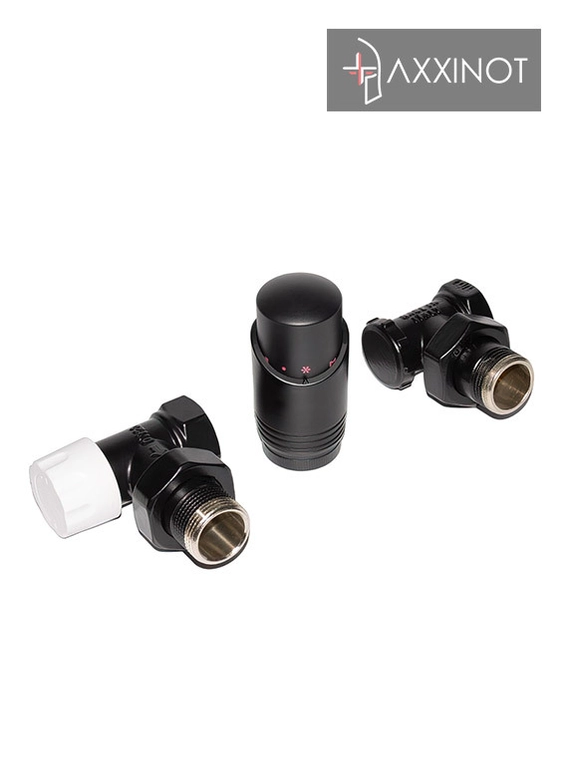 Угловой набор подключения 3/4 Axxinot с термоголовкой Delta
