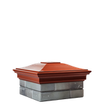 Колпак полимеркомпозитный Monblan 385*385 (1,5 кирпича) красный