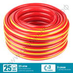 GRINDA EXPERT 3, 1″, 25 м, 25 атм, трёхслойный, армированный, поливочный шланг, PROLine (8-429005-1-25)