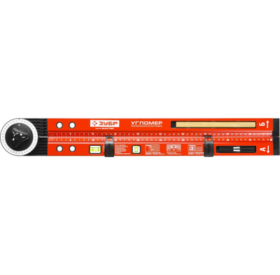 ЗУБР УГЛОМЕР, 500 мм, складной уровень-угломер (34740)