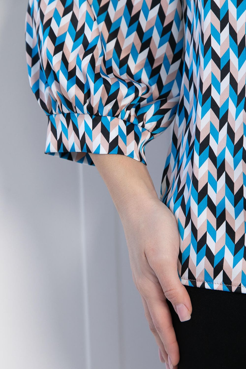 Блуза Мечта сезона (бежево-синяя) Б12910-16М LT Collection