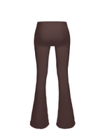chocolate flared trousers