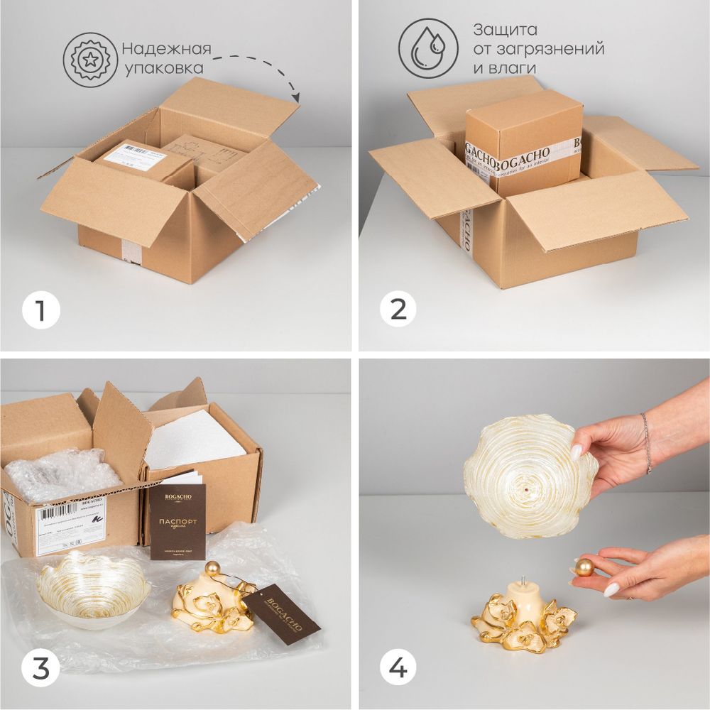 Фруктовница-конфетница Орхидея Лайм Айвори