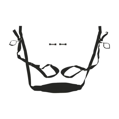 Черные секс-качели с фиксацией на двери (Цвет: черный)