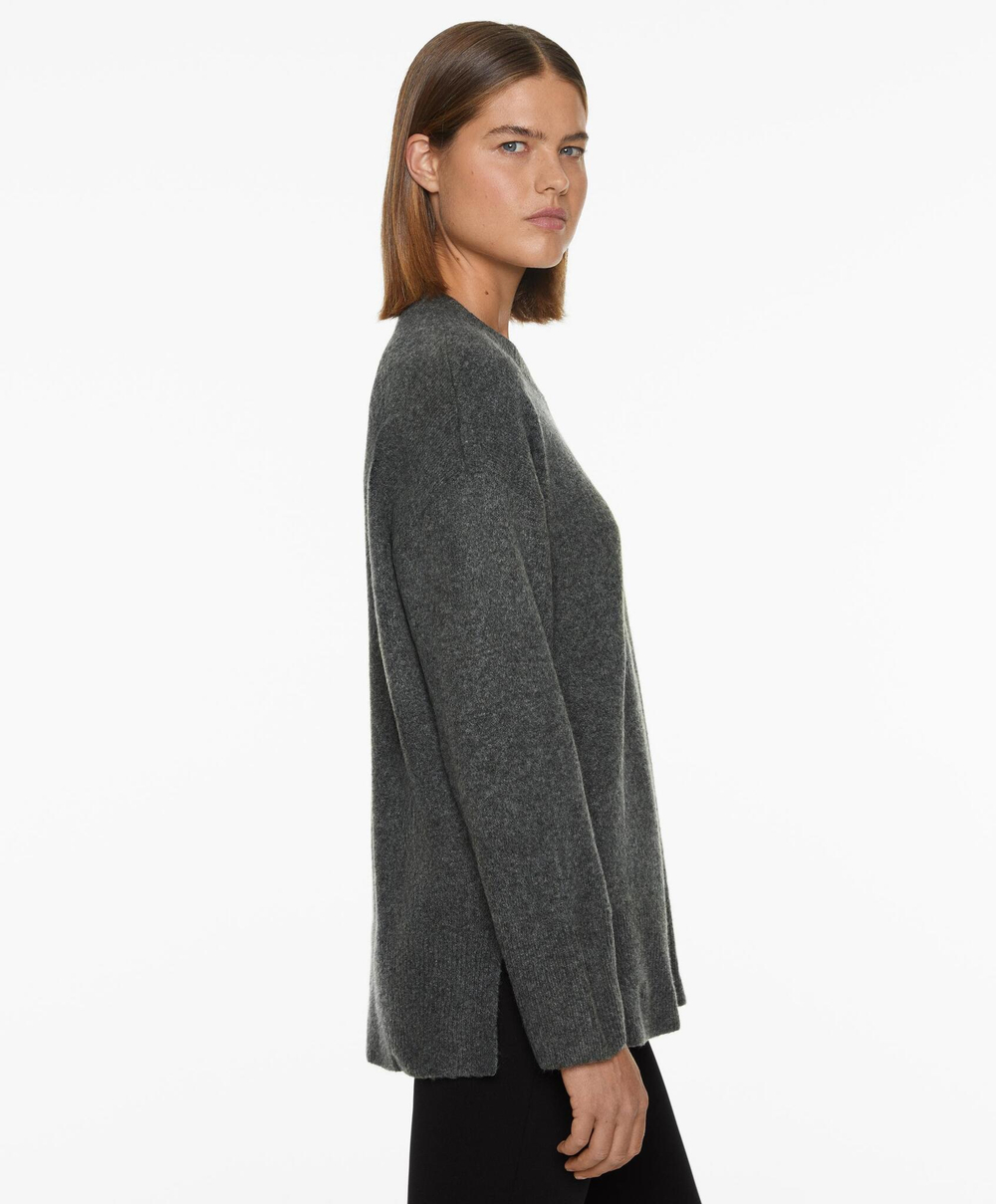 Oysho Свитер из трикотажа, темно-серый