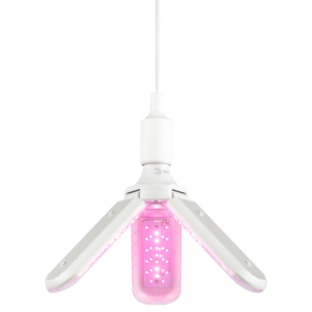 Фитолампа для растений светодиодная ЭРА GREEN LINE ФИТО-30W-PL-E27-GR 3-х лепестковая красно-синего спектра 30 Вт Е27