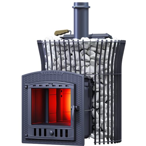 Печь для бани Авангард ЗК 25 (П2) Ураган в сетке Тюльпан
