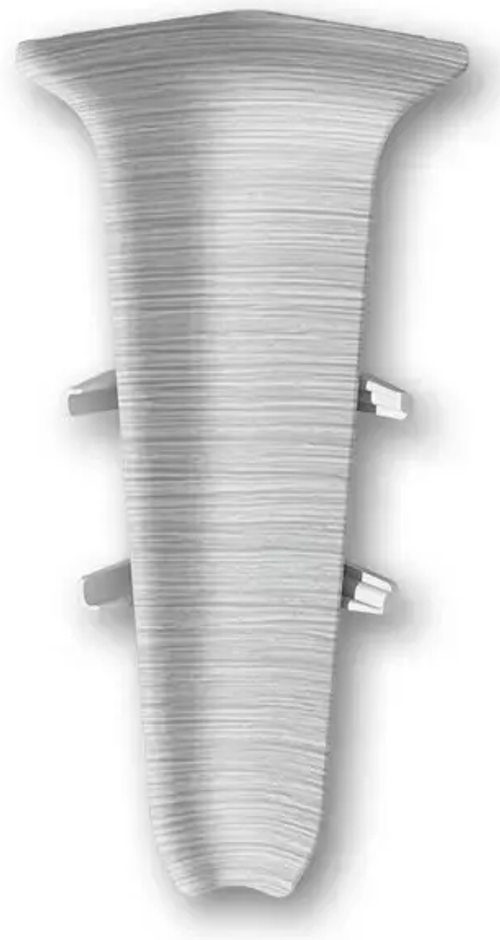 Угол внутр для плинтуса Деконика 70мм 186 Алюминий