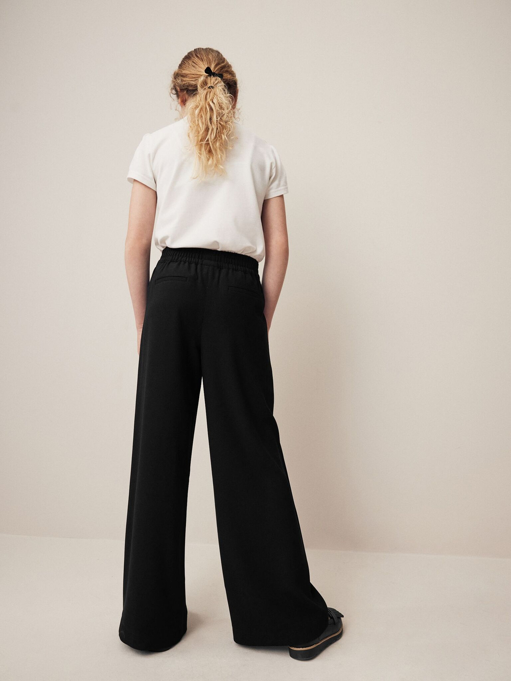 Брюки школьные на завязках для девочки Next Q90-128, Черный