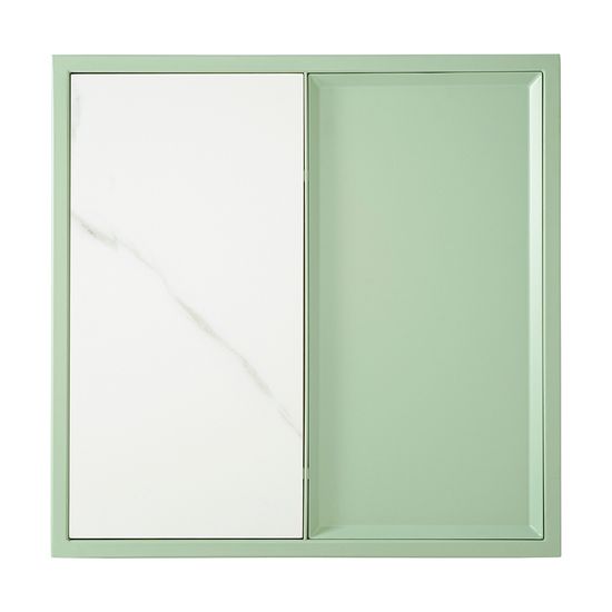 Столик кофейный mayen, 45х45 см, белый/зеленый