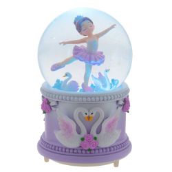 GAEM Фигурка декор "Балерина" в стекл шаре (муз, подсвет, вьюга, 3xAAA н/п), D10, L10 W10 H16 см