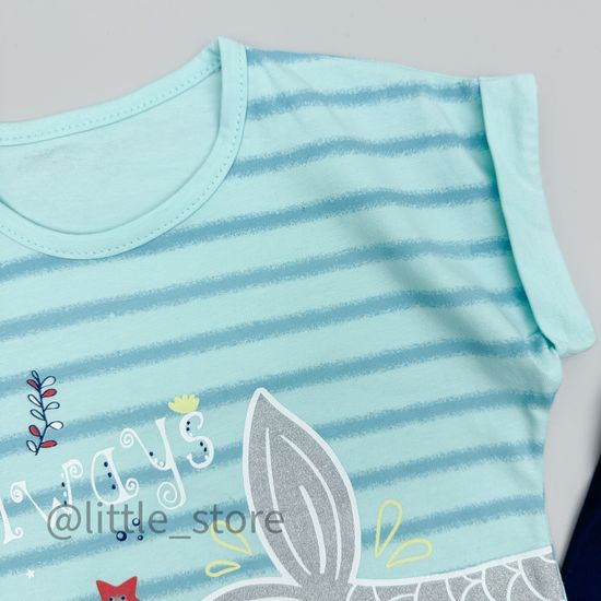 Комплект хлопковый "Mermaid" ментол/синий