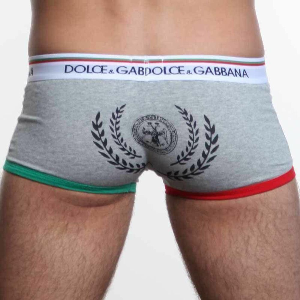 Мужские трусы хипсы серые Dolce Gabbanna Milano Grey Boxer