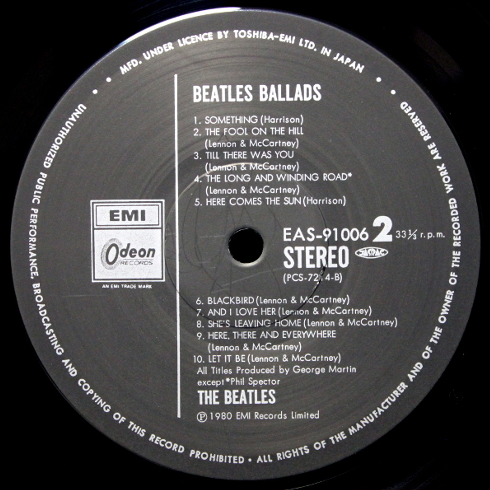 The Beatles / The Beatles Ballads (20 Original Tracks)(LP)