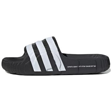 Кроссовки adidas originals Adilette 22 Слипоны Черно-белые панды Унисекс