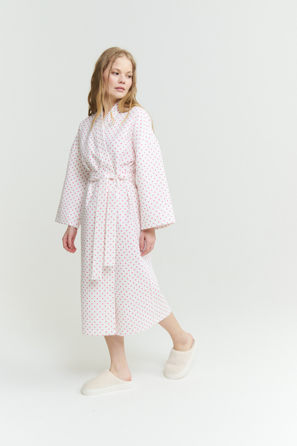 Вафельный халат с сердечками