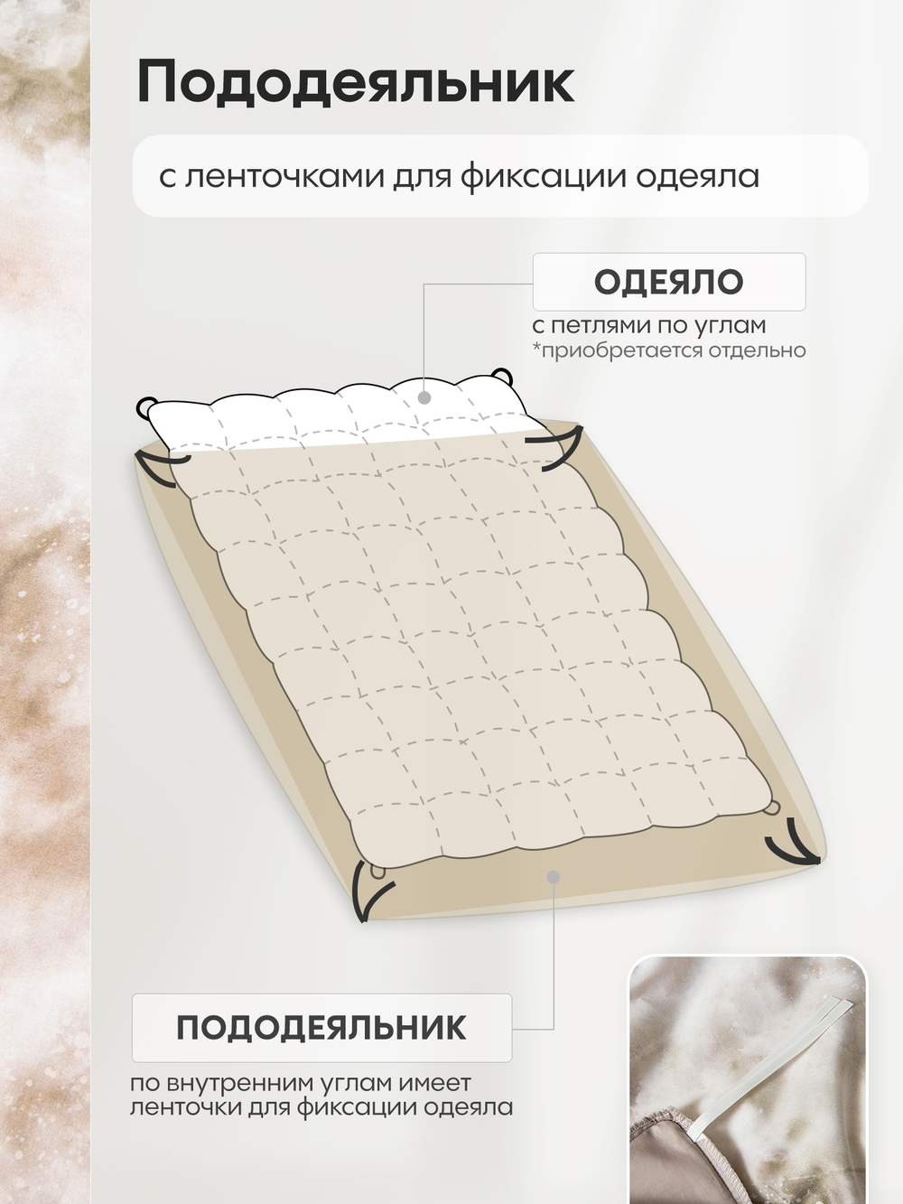 Комплект постельного белья Сатин Премиум на резинке CPAR053