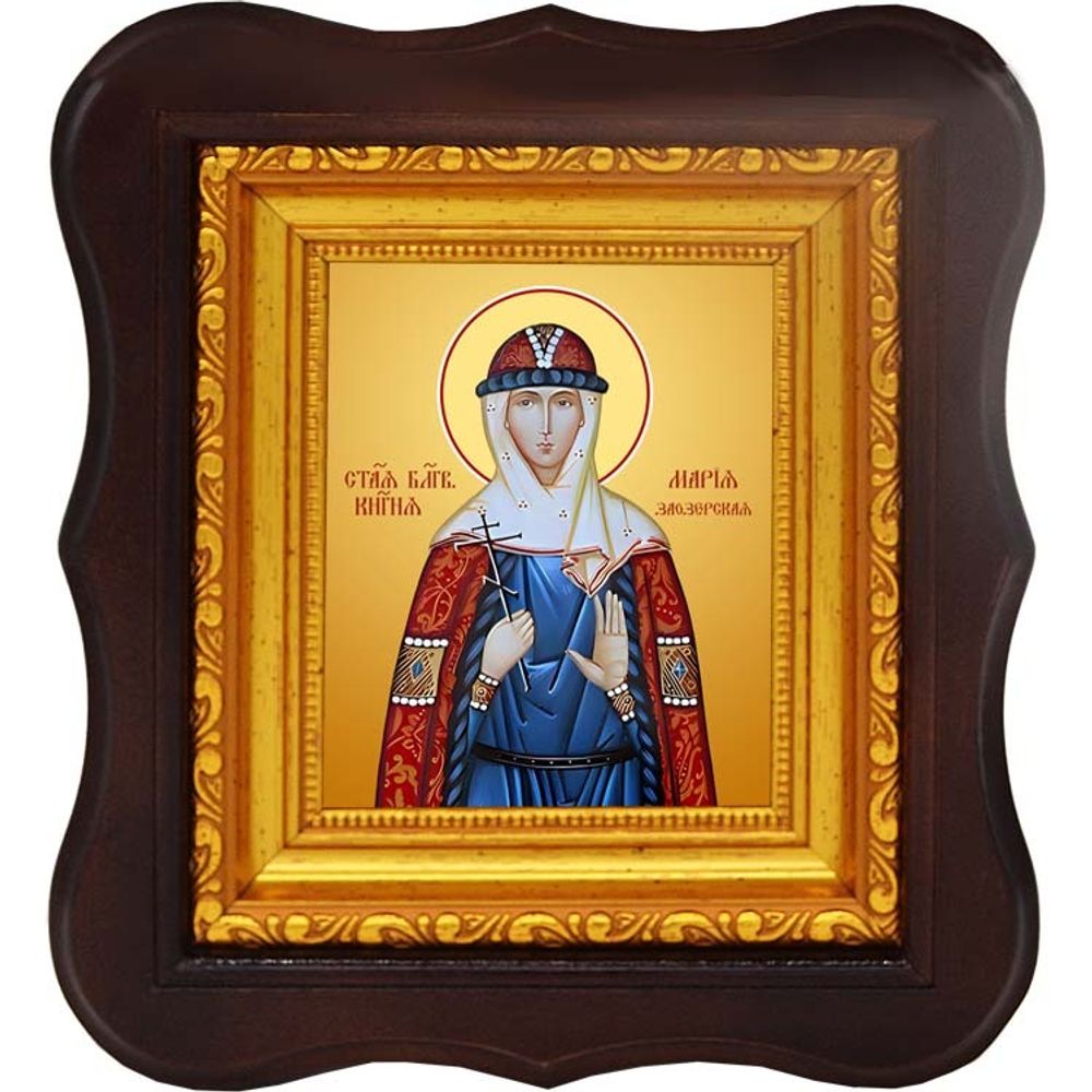 Мария Заозерская благоверная княгиня. Икона на холсте.