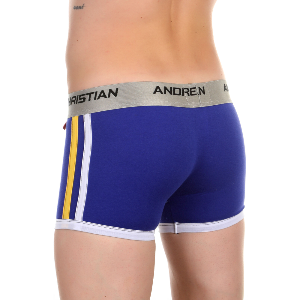 Мужские трусы боксеры  пуш-ап синие Andrew Christian Shock Jock Royal Boxer AC52
