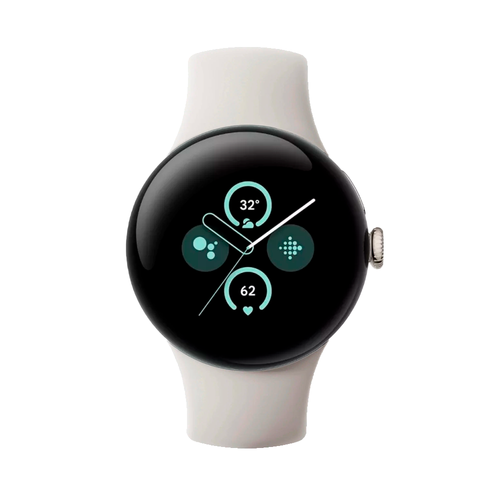 Умные часы Google Pixel Watch 2 Wi-Fi + LTE 41mm, Silver/Porcelain (Полированный серебристый корпус, ремешок фарфорового цвета