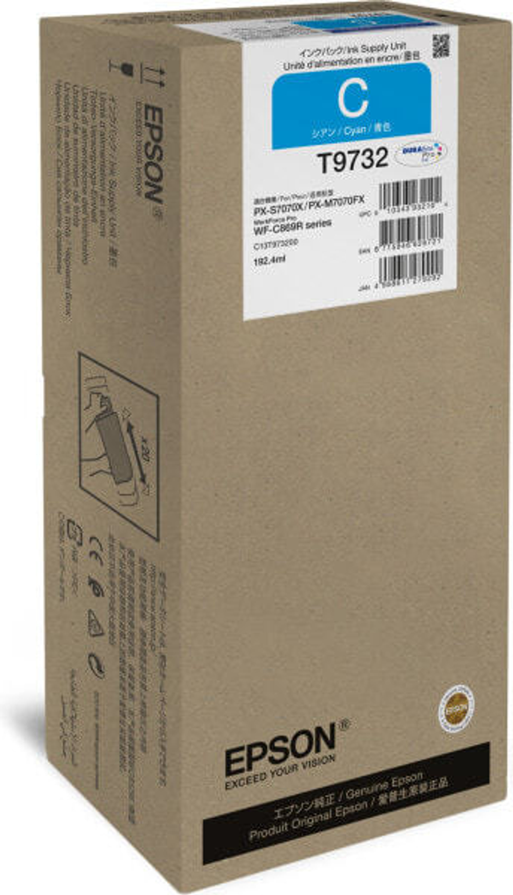 Картридж струйный Подлинный Голубой Epson T9732 1 шт C13T973200