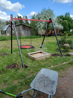 Монтаж уличных качелей Sv Sport