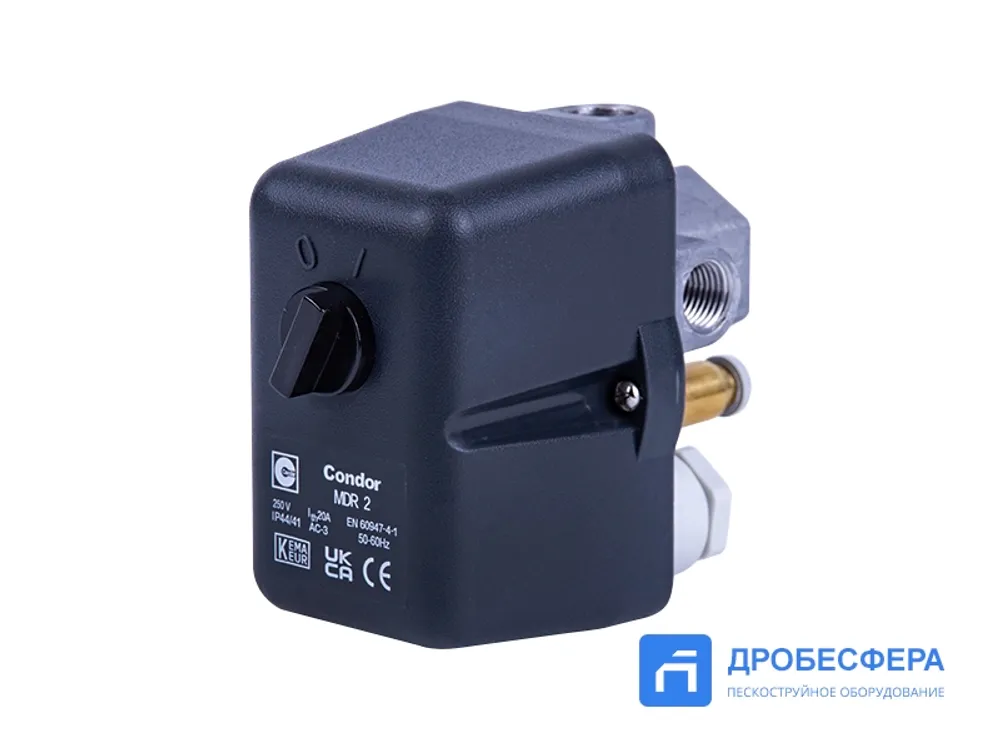 Реле давления для компрессора MDR-2/11 Фланец 3/8" (16мм) + 3 дополнительных 1/4" (14мм) арт. 270553