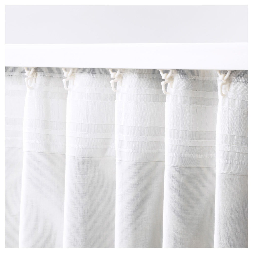 Комплект штор IKEA FJADERKLINT (ФЬЕДЕРКЛИНТ), Светло-зеленый с рисунком, 145x250 см, 2шт