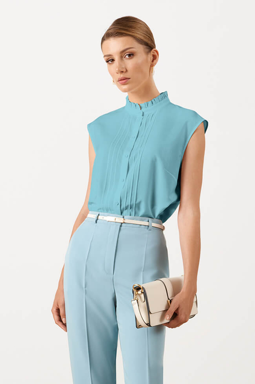 22985 Блузка женская (бирюзовый)