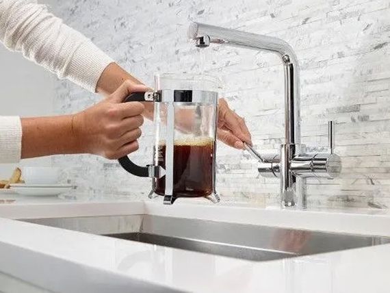 Смеситель InSinkErator L матовый никель + бак с фильтром и кипячением