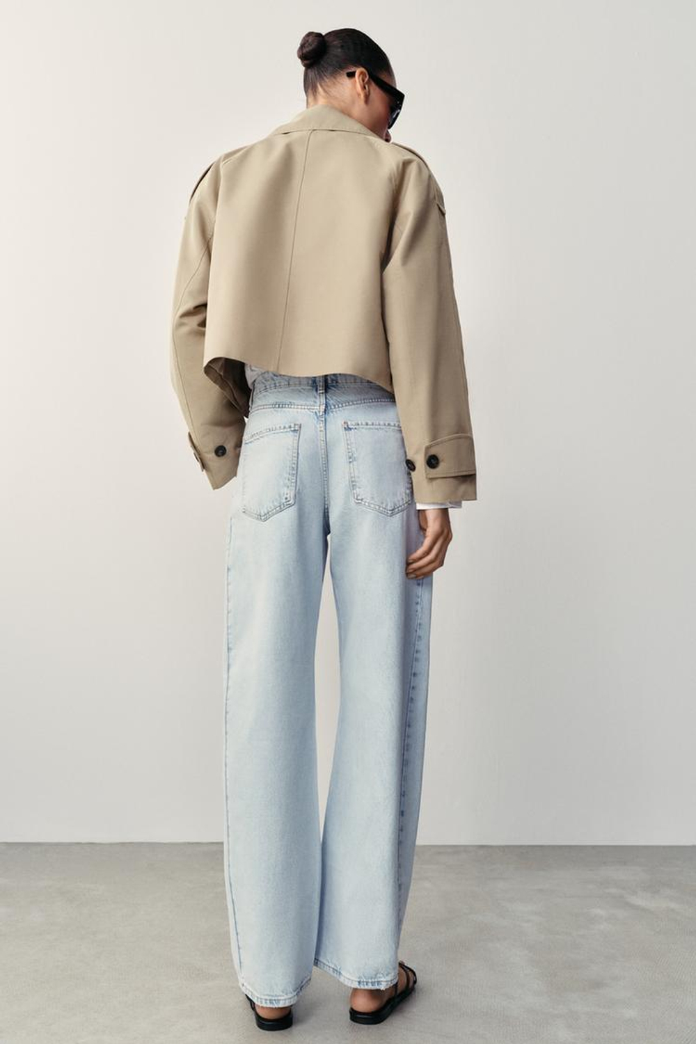 ZARA ДЖИНСЫ Z1975 BARREL С ВЫСОКОЙ ПОСАДКОЙ, ГОЛУБОЙ