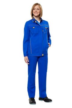 Костюм женский "Джокер-комфорт" New брюки (василек/желтый)