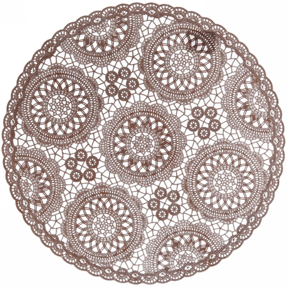Салфетка на стол 38см «Кружево» шоколад