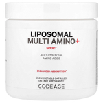 Codeage, Liposomal Multi Amino+, комплекс липосомальных аминокислот, серия Sport, 240 растительных капсул