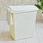 Корзина для белья 35л Fiori, белое облако