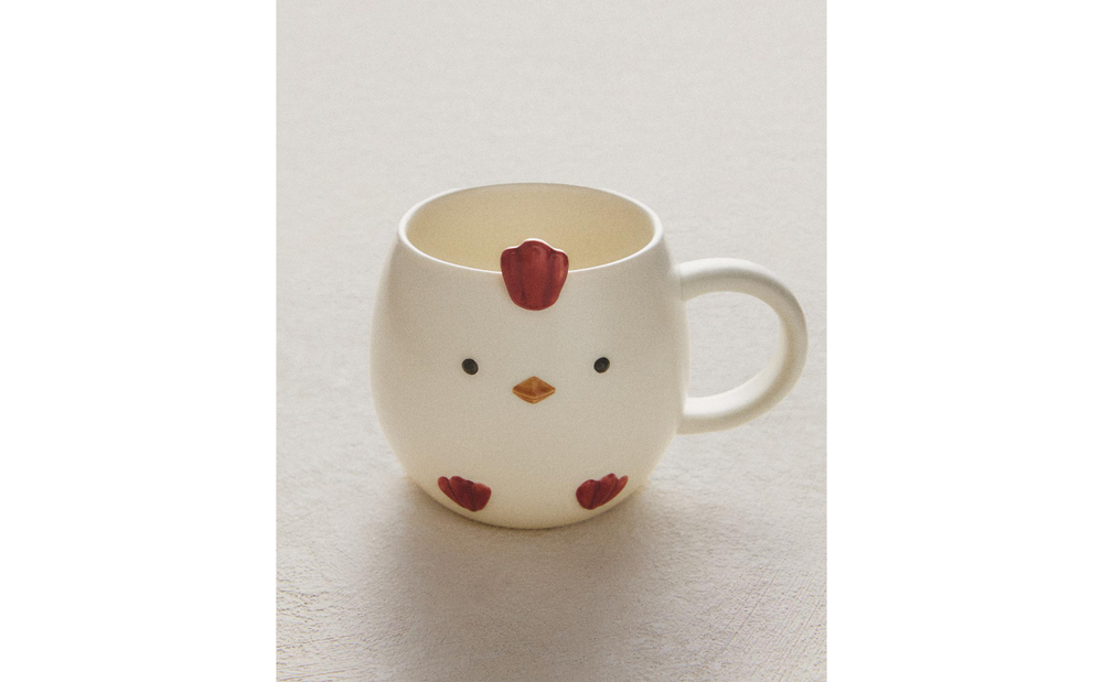 Zara Home кружка из фарфора, цвет разноцветный, 14 см