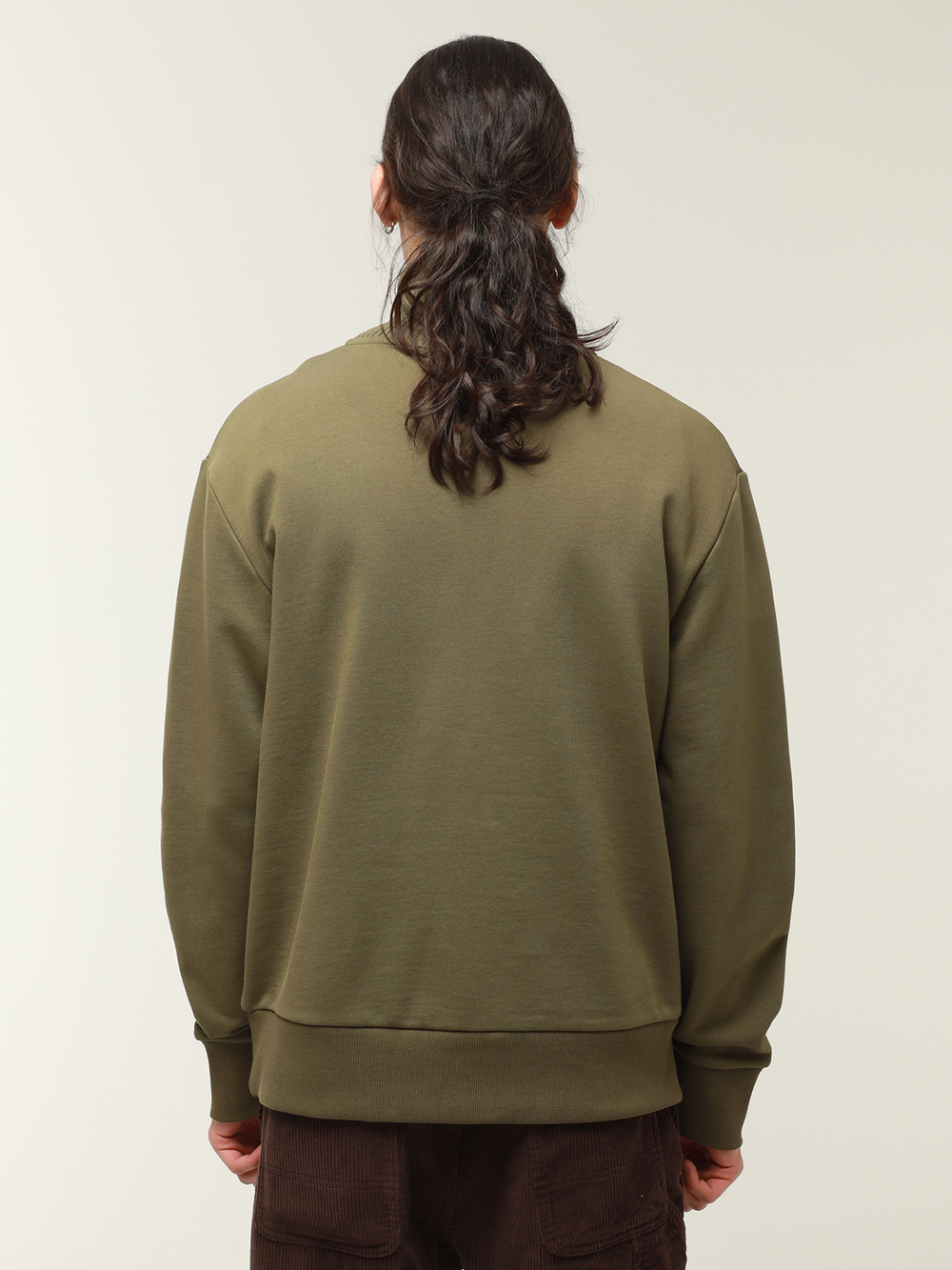 Мужская Толстовка Knitted Trim Zip Neck