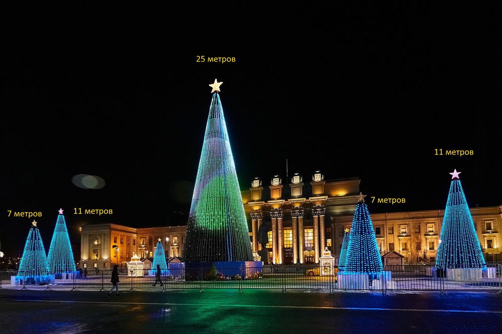 Умная уличная гирлянда «3D» на елку от 4 до 30 м