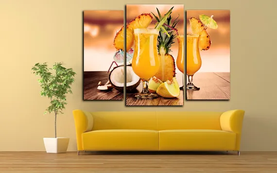 Модульная картина "Экзотический натюрморт"