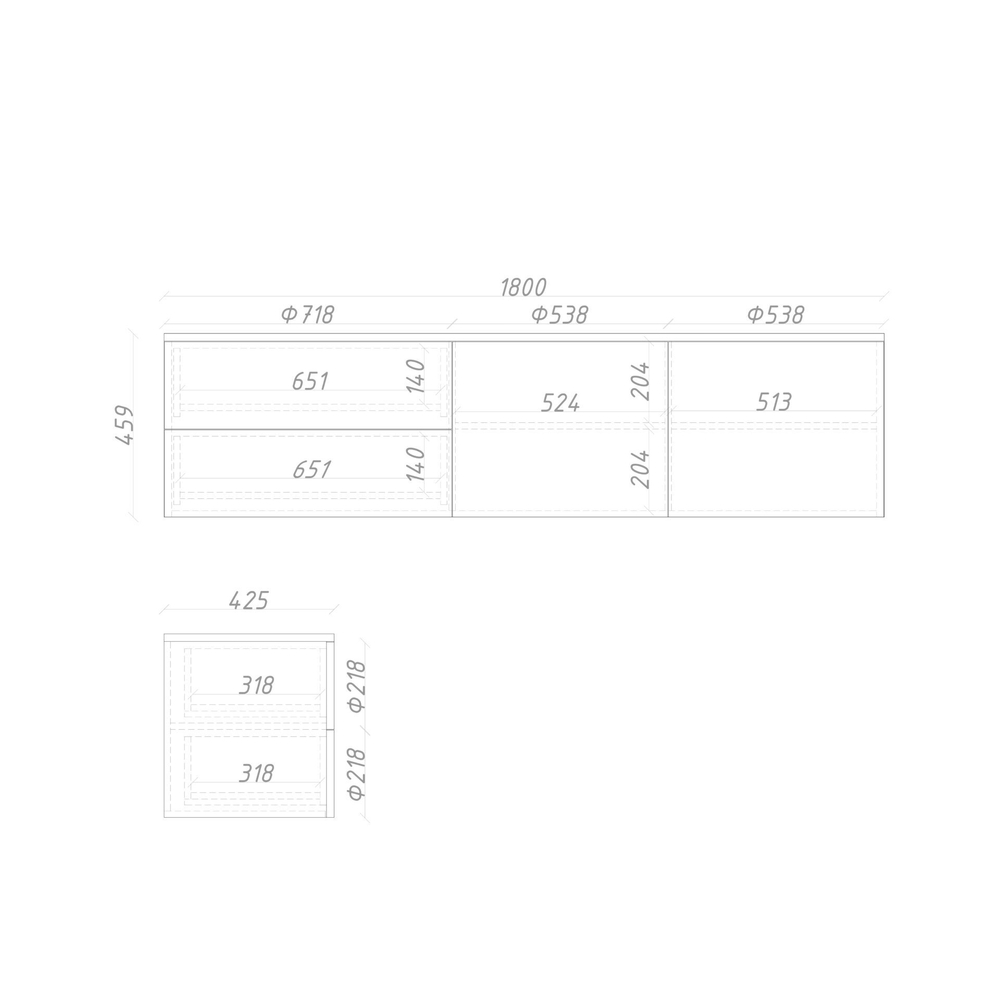 Тумба подвесная ML 079L