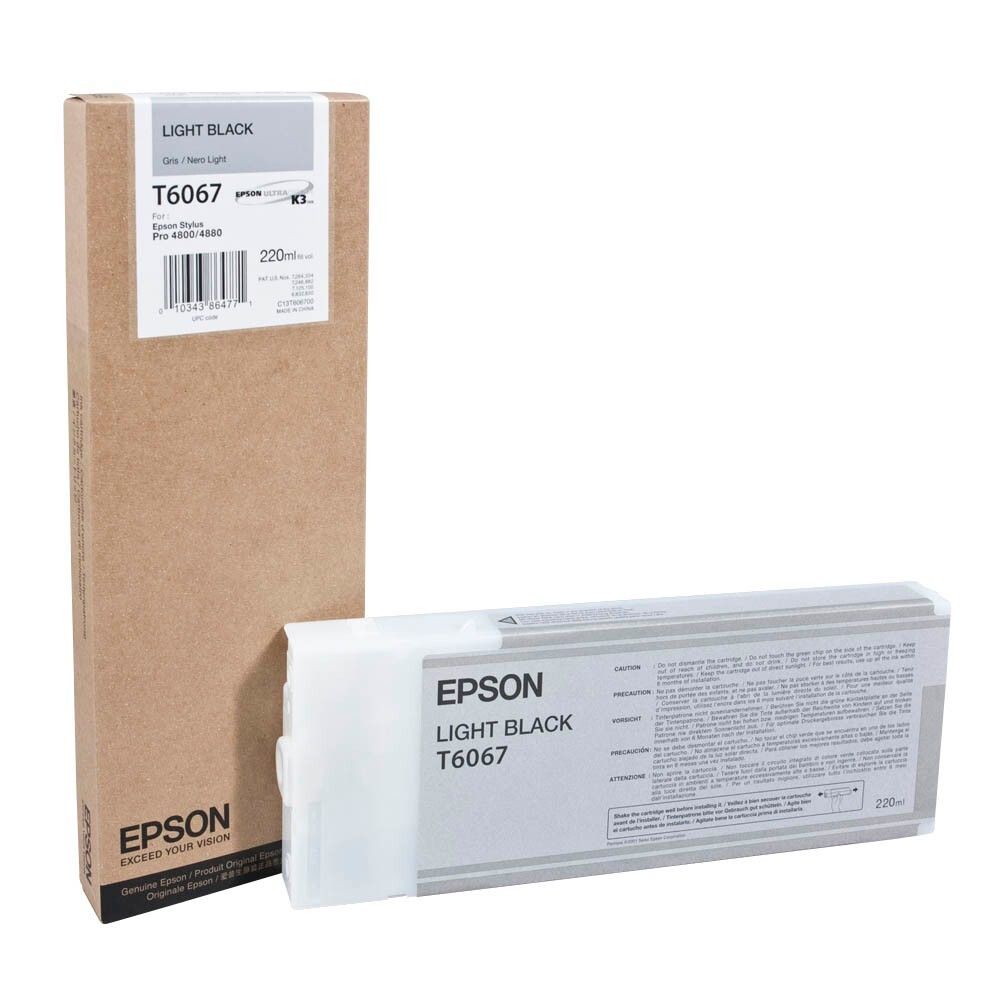 Картридж EPSON T6067 (C13T606700) для Stylus Pro 4800/4880 серый (220 мл.)