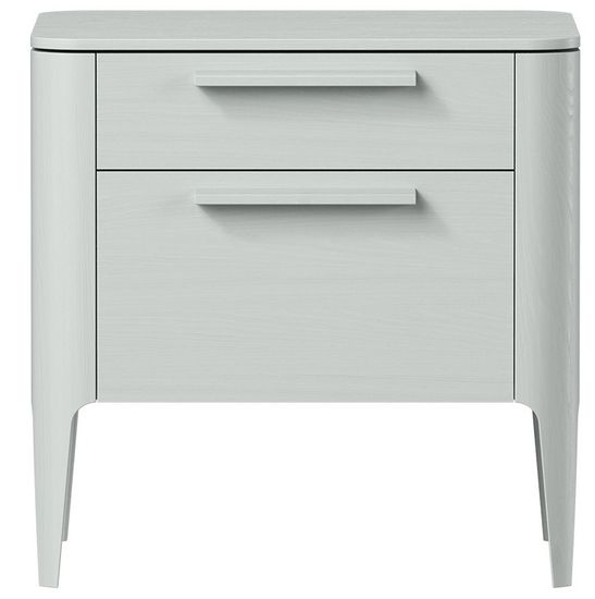 Тумба прикроватная Type oak 2 ящика ширина 50 см (светло-серый)