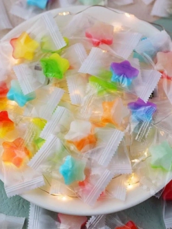 Двухслойные фруктовые леденцы Сердечки и Звездочки 500 г