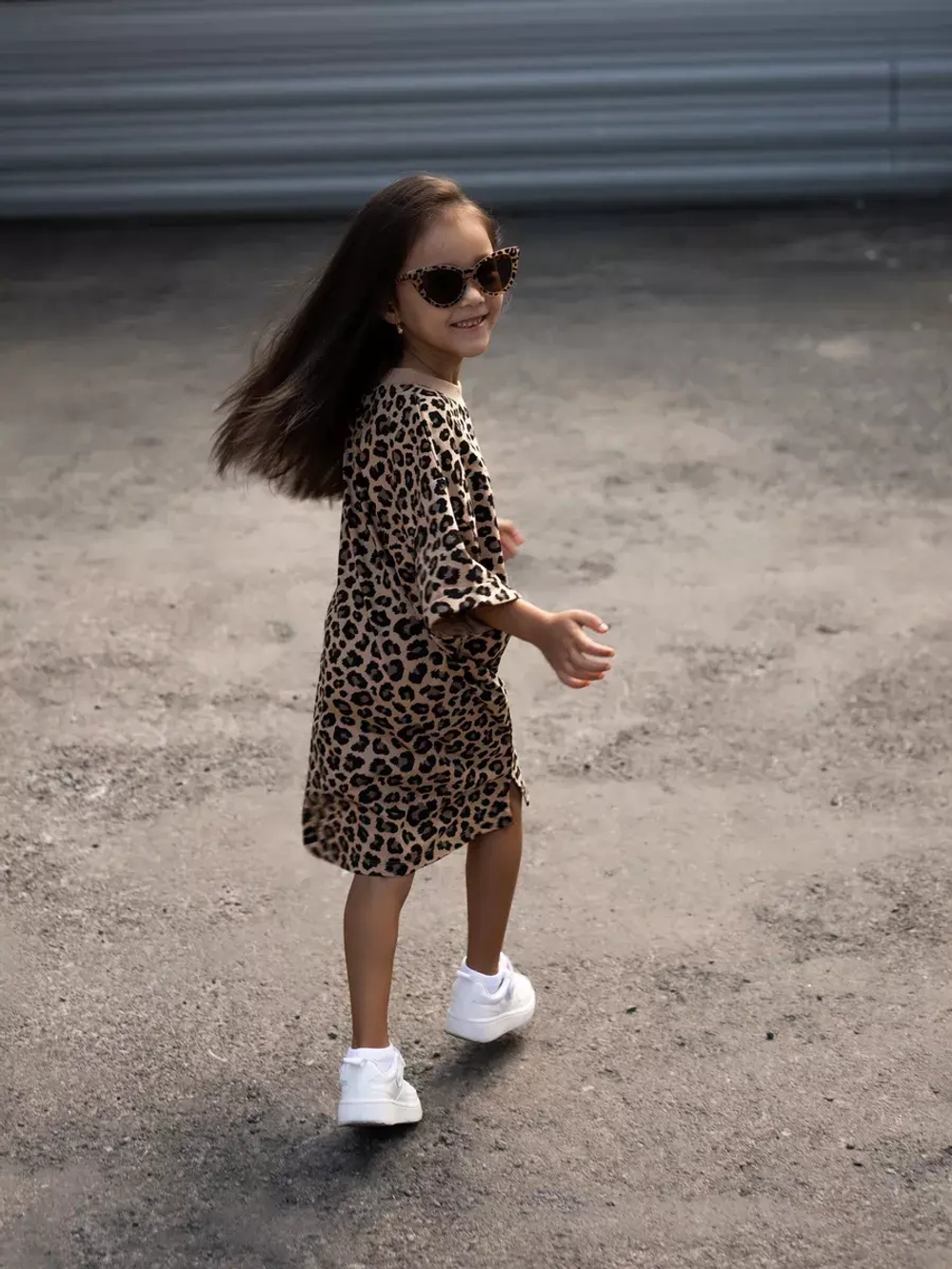 Платье детское трикотажное в садик