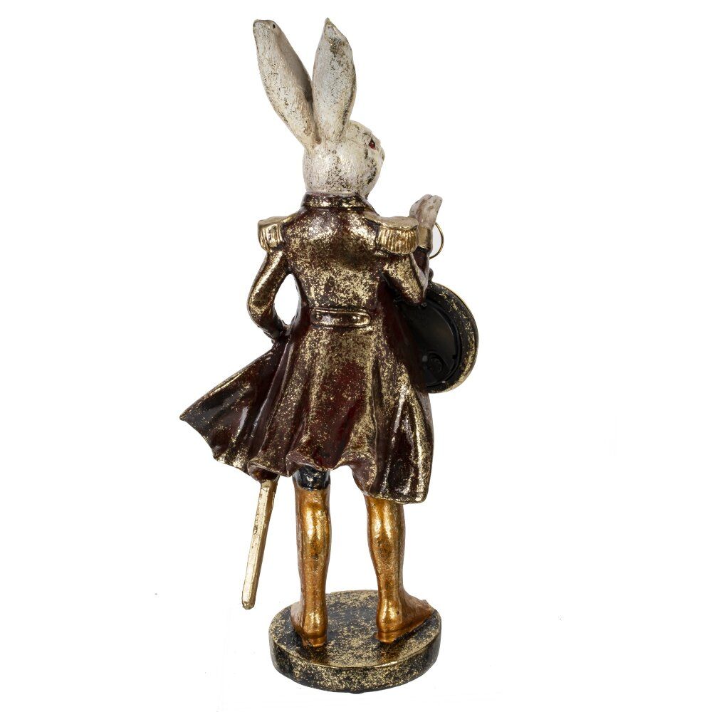 GAEM Фигурка декоративная "Кролик" с часами (LR44x1), L13,5 W11 H30,5 см