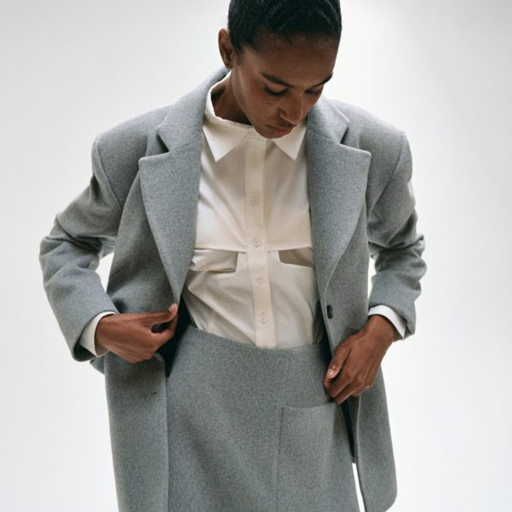 Юбка из шерсти с панелями