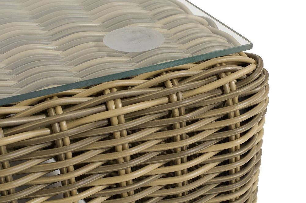 "Капри" журнальный столик плетеный, цвет соломенный