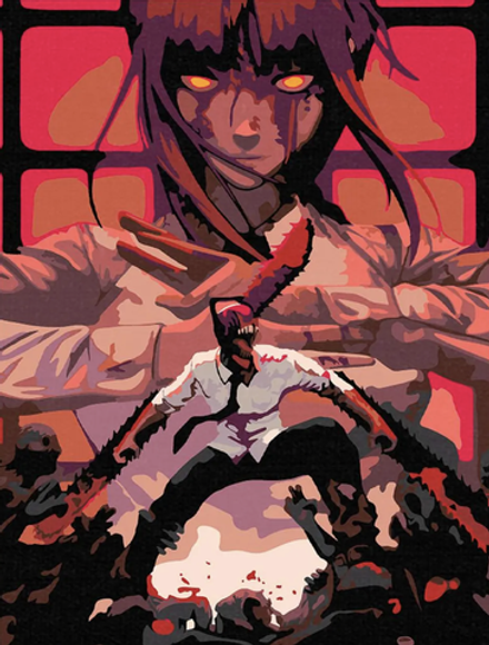 Картина по номерам Человек-Бензопила