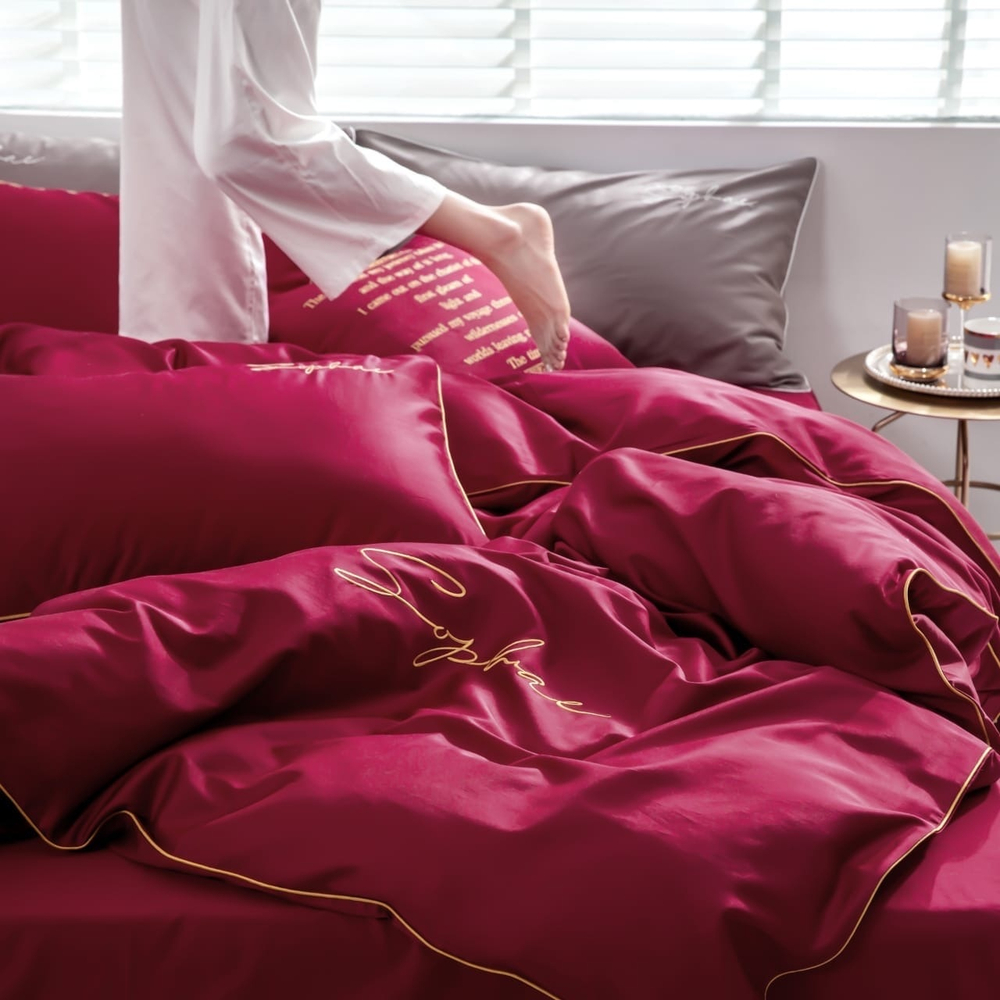 2-спальное постельное белье из сатина Рубин