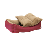 Лежанка STORYTAILS LOOIE прямоугольная с мехом, красная S 60х50х19 см.